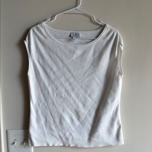 LOFT White Sleeveless Knit Tank